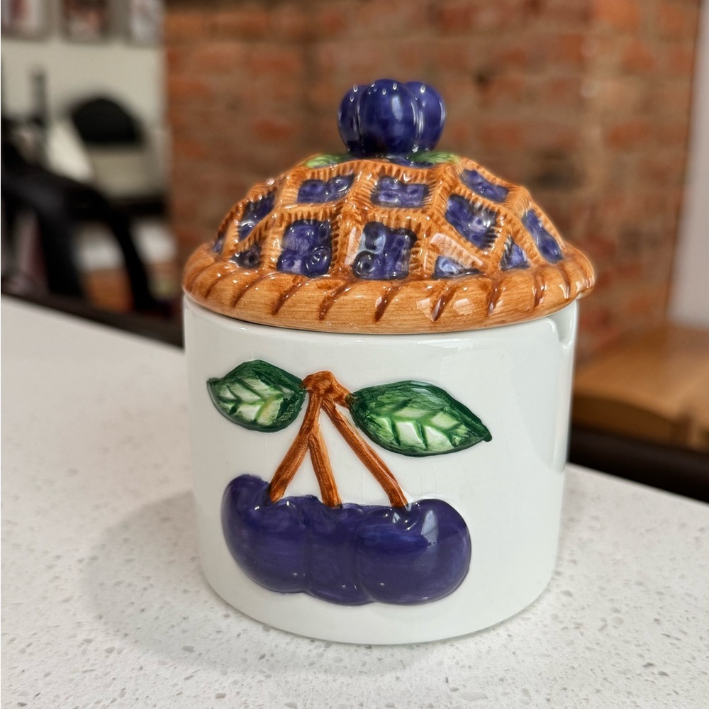 Vintage Blueberry Pie Jam Jar